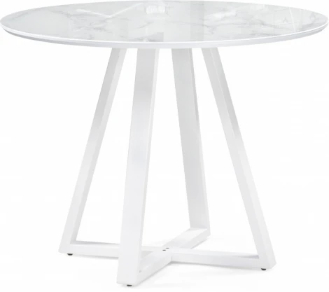 Кухонный стол Woodville Норфолк 100 белый мрамор / белый (Стекло) арт.588041