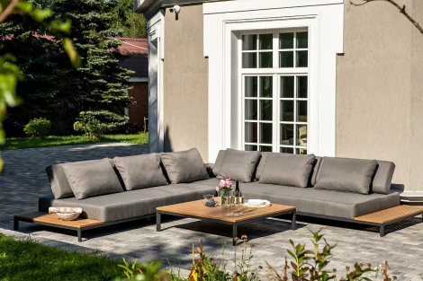 "Амальфия" трансформирующаяся лаунж-зона из алюминия, цвет графит 4SIS арт.УТ-00007469