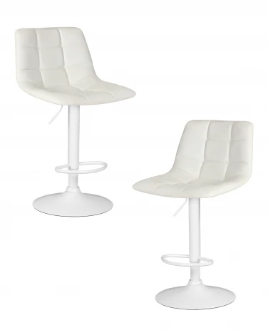 Набор 2 шт стул барный DOBRIN TAILOR WHITE (белый PU)