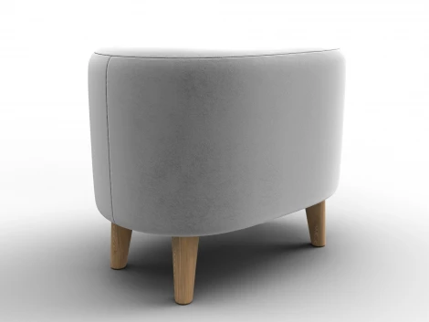 Пуф 003 (ДСП,Фанера/Дерево/Велюр/Молочный) Лига Диванов 132357