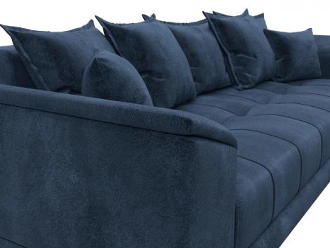 Диван прямой НордСтар НПБ (ДСП,ЛДСП,Брус/Пластик,Металл/Велюр/Синий) Лига Диванов 133198