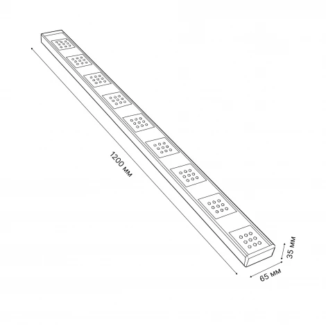 Светильник линейный линейный светодиодный накладной соединяемый 4000K Uniel ULO-EL120B-100W/4000K/K SILVER LINKABLE