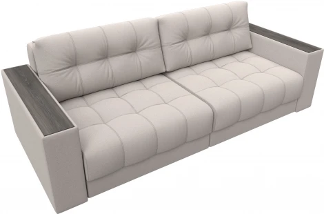 Диван прямой с декором Лига-049 НПБ Лига Диванов (Замша) арт.128412