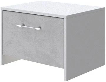 PROxSON Тумба Varna (ЛДСП Белая+ткань Белый/Teddy Стальной) 51x40