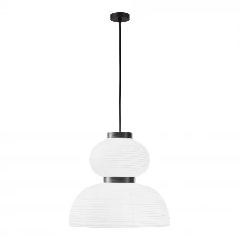 Подвесной светильник черный/белый E27 2*60W Evoluce Lykke SLE6021-523-02