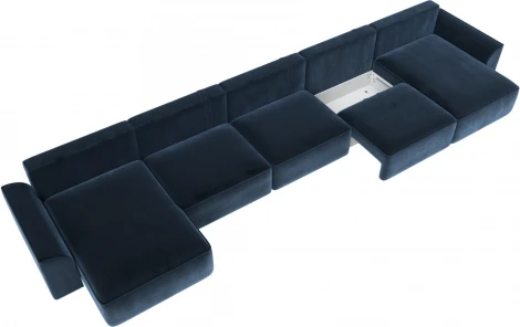 Диван п-образный Лига-048 НПБ МегаЛонг Лига Диванов (Велюр) арт.128331