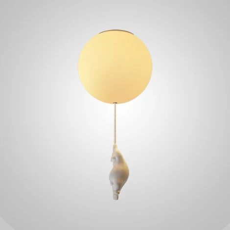 Потолочный светильник круглый Wasty A D13 ImperiumLoft Wasty01 (для детской, 220V, шар, животные)