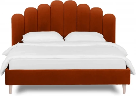 Кровать Queen II Sharlotta L 1600 ОГОГО (арт.577188), (Ткань/Оранжевый)