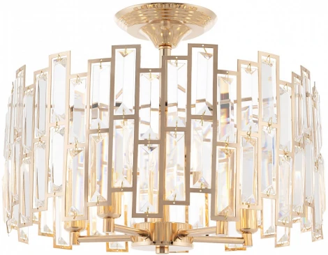 Потолочная люстра хрустальная на штанге Arte Milano Sorrento-3209 373209/5/80/390 GD (220V)