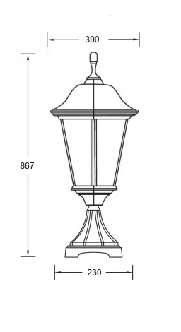 Наземный фонарь Oasis Light BREMEN 79824 SB3L Bl