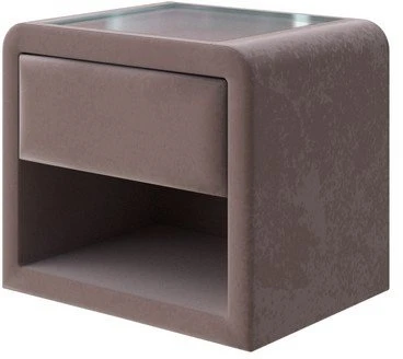 PROxSON Тумба Cube (Ткань: Велюр Shaggy Chocolate) 52x41