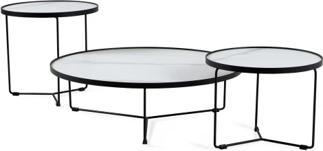 Столик журнальный Fonot low (Керамика/Белый,Черный) ОГОГО Обстановочка! арт.888851