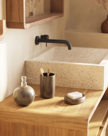 Полка La Forma (ex Julia Grup) Shamel (Дерево,Тик)