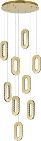 Подвесной светильник каскадный ST Luce Allungo SL6506.203.09 Золотистый/Золотистый, Прозрачный LED 9*9W (220V, на проводе)