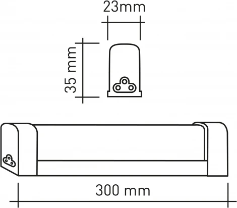 Настенно-потолочный линейный светильник светодиодный ЭРА LLED-04-0-40K-004 (220V)