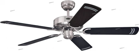 Вентилятор потолочный Westinghouse Cyclone, 5 лопастей, никель, черный