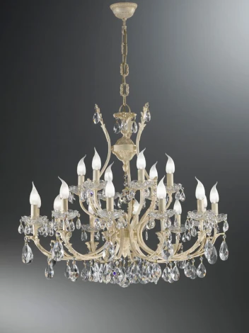 Подвесная большая люстра Nervilamp 910 910/8+4 (220V, на цепи, подсвечник, свеча)