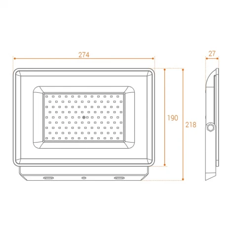 Светодиодный прожектор 100Вт 5700К IP65 Wolta WFL-100W/06