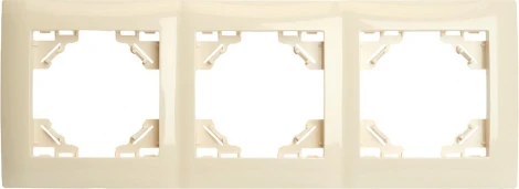 Рамка на 3 поста (слоновая кость) Stekker Эрна Элегант 49668