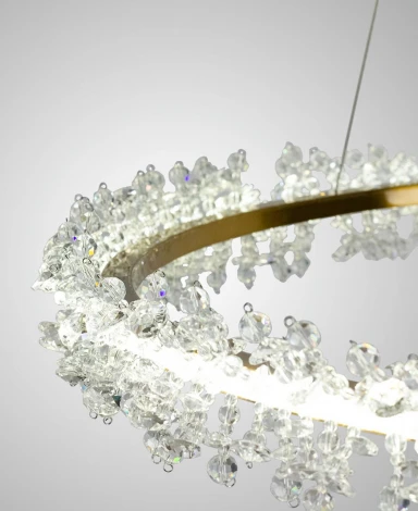 Подвесной светильник светодиодный AM Group AM455 L600 POLISHED GOLD (220V, на проводе, кольцо)