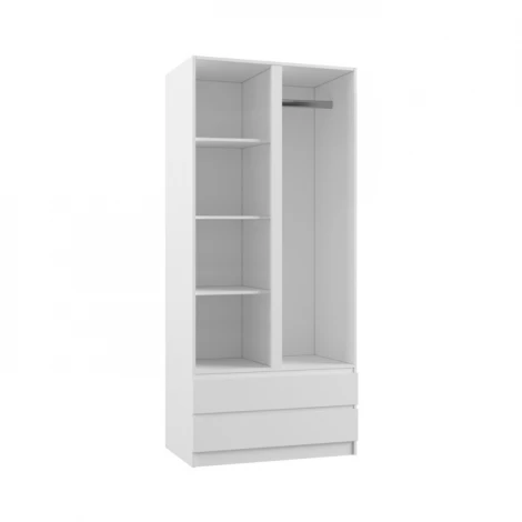 Шкаф Woodville двухдверный Мадера белый 497484