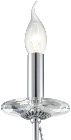 Бра Lumion Incanto 8034/1W металл/стекло, хром/прозрачный E14 1*40W 220V (подсвечник, свеча)