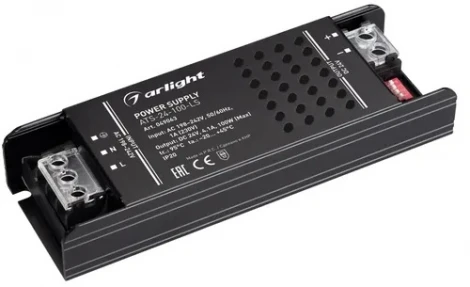 Блок питания ATS-24-100-LS (24V, 4.1A, 100W) (Arlight, IP20 Сетка, 5 лет) 049063