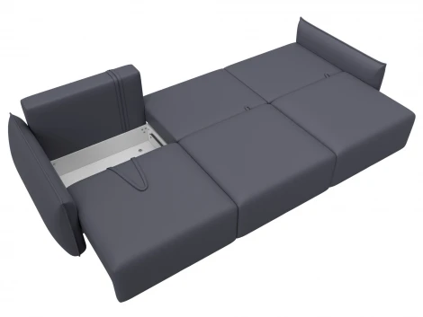 Диван прямой Лига-051 НПБ Лонг (ЛДСП,Брус,Фанера/Пластик/Экокожа/Серый) Лига Диванов 129885