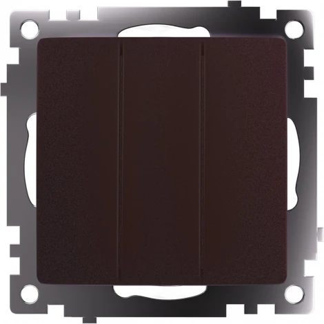 Выключатель трехклавишный (коричневый) Stekker Катрин 49175