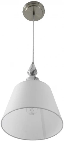 Подвесной светильник Lumion Vermont 8274/1A никель/белый/серый, металл/керамика/ткань Е14 1*40W 220V
