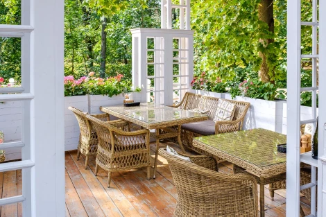 Плетеный стул из искусственного ротанга, цвет соломенный 4SIS Сицилия YH-C1620W