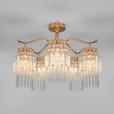 Потолочная люстра Eurosvet Sevilia 10119/5 золото/прозрачный хрусталь Strotskis