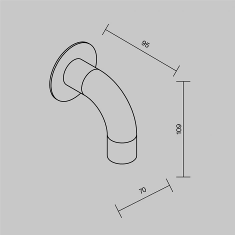 Настенный светильник уличный Maytoni Sleek O477WL-L2GF3K (LED, 220V, IP65)