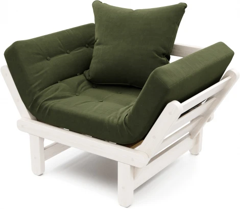 Кресло Arsko Сламбер беленый дуб зеленый велюр