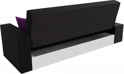 Диван-книжка Лига-020 стол слева (Черный,Фиолетовый/Микровельвет) Лига Диванов арт.118516L