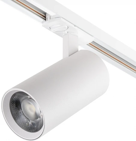 Трековый светильник однофазный Escada 20002 20002TRA/01LED SWH 10Вт, металл, белый матовый (220V, круглые)