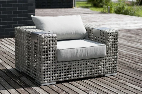 "Тито" кресло из искусственного ротанга, цвет серый 4SIS арт.УТ-00003550