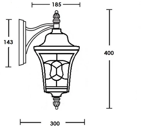 Настенный фонарь уличный VENECIA 2S 91802S/04 Bl Oasis Light (220V, фонарь, IP44)