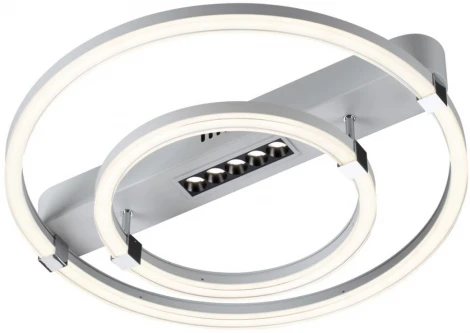 Потолочная люстра Sonex Trecky 7665/55LR пластик/белый LED 55Вт 3000-4000-6000K 545х505 IP20 пульт ДУ (220V, круглые)