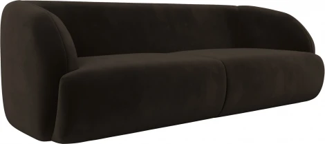 Диван прямой Лига-041 (Коричневый/Микровельвет) Лига Диванов арт.122194
