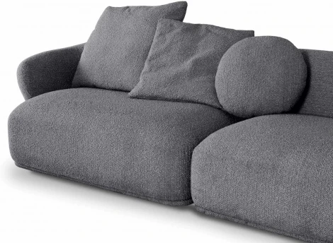 Диван Fabro ОГОГО (арт.851157), (Ткань,Букле/Темно-серый)