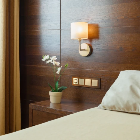 Розетка с заземлением и шторками (шампань) Werkel W1171111 (a050858)