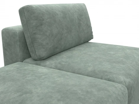 Модули диван и пуф Лига-060 НПБ (ЛДСП,Брус,Фанера,Велюр/Зеленый) Лига Диванов 129604