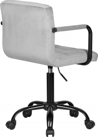 Офисное кресло для персонала DOBRIN TERRY BLACK (серый велюр (MJ9-75))
