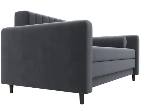 Диван прямой Лига-070 (ЛДСП,Брус,Фанера/Дерево/Велюр/Серый) Лига Диванов 129746