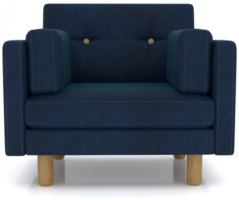 Кресло Arsko Ингвар синий велюр