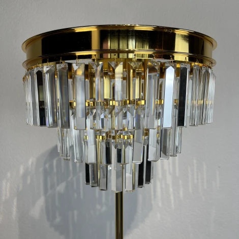 Торшер Rh 1920S Odeon Clear Glass Floor Lamp Gold Imperiumloft 241415-22 (241415-22) (220V, подвески, выключатель)