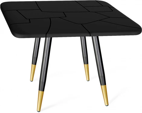 Стол SHT-TU14/TТ 83/83 чёрный/чёрный муар/золото Sheffilton SHT-TU14 5071775701