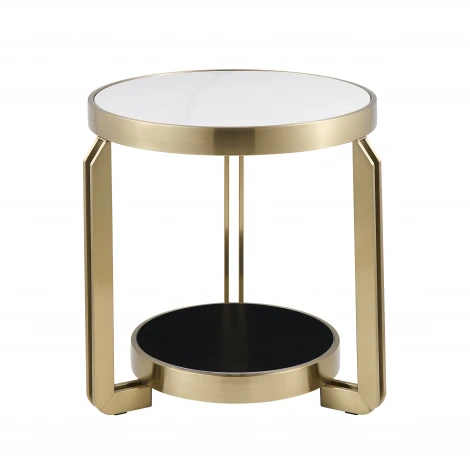 Журнальный столик Калисто 55*55 см светлая и темная керамика Stool Group арт.УТ000041503