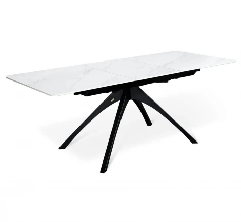 Стол раскладной Sheffilton SHT-T76 белый мрамор/черный 4278266901